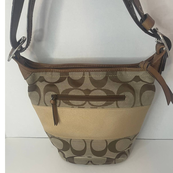 COACH Signature Rugby Duffle Bucket Bag 13362 - Picture 6 of 10